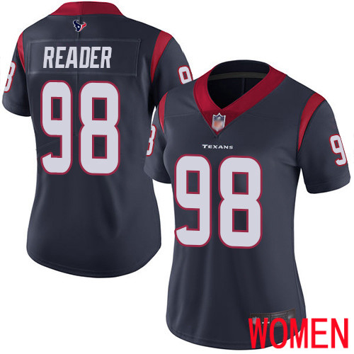 Houston Texans Limited Navy Blue Women D J  Reader Home Jersey NFL Football #98 Vapor Untouchable